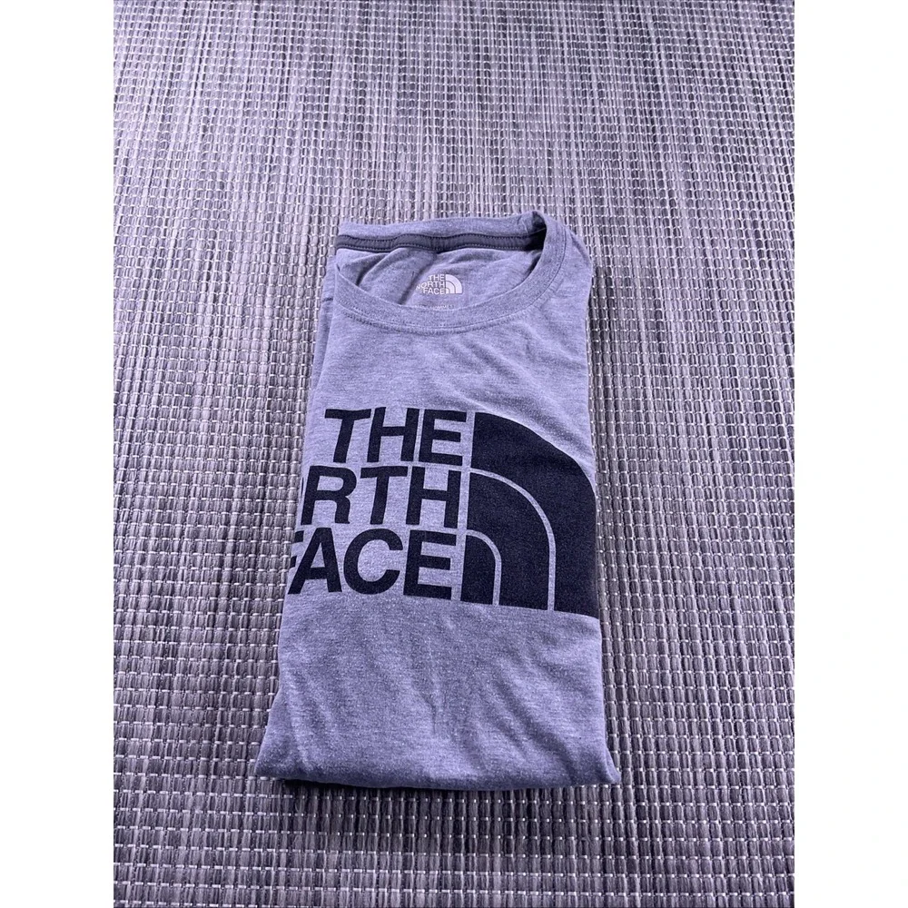 The North Face Mens Graphic T-Shirt Gray Half Dome Logo Short Sleeve Large L